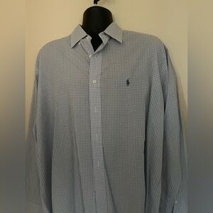 Polo by Ralph Lauren Men's Light Blue Plaid Shirt